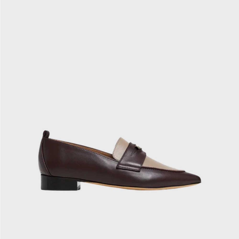 Flattered Penelope Shoe in Taupe/Burgundy | LIKE NEW